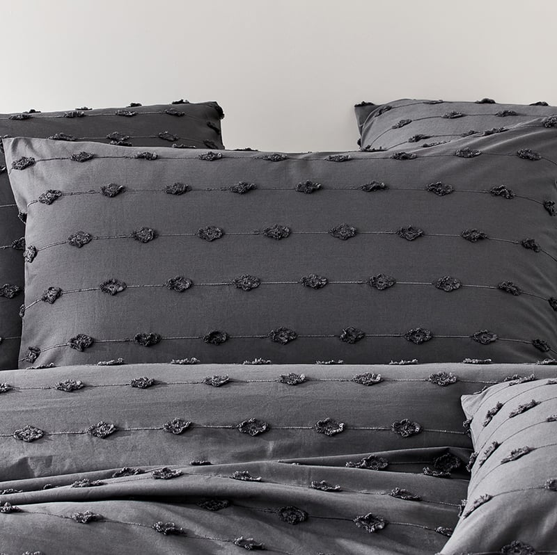 Sahara Quilt Cover Set Coal
