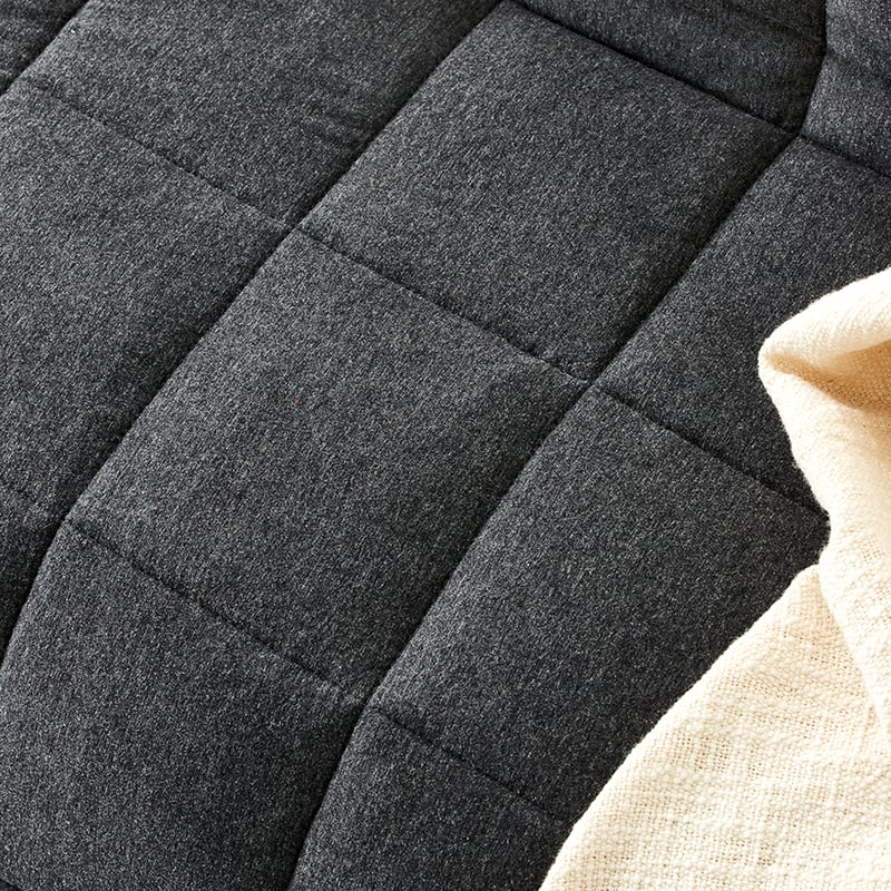 Ultra Soft Jersey Quilted Coverlet Black Marble