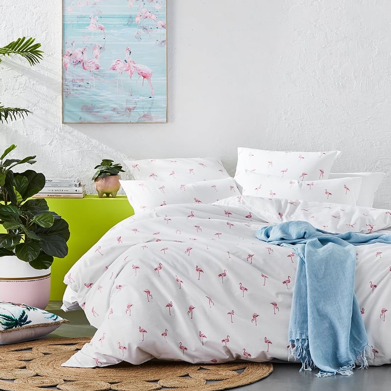 Novelty Flamingo Quilt Cover Set