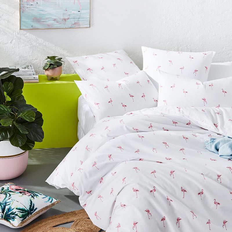 Novelty Flamingo Quilt Cover Set