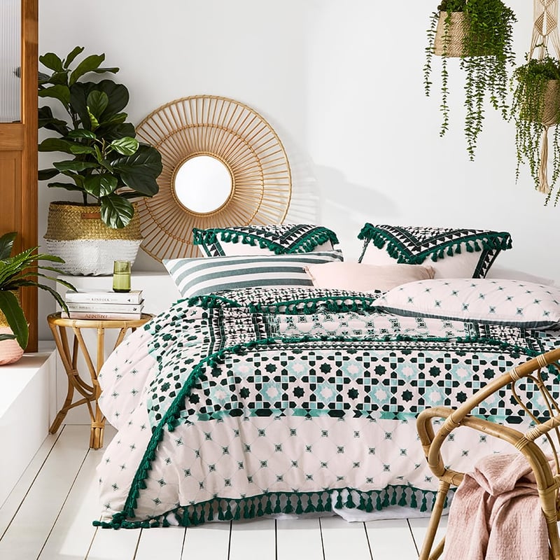 Sierra Quilt Cover Emerald