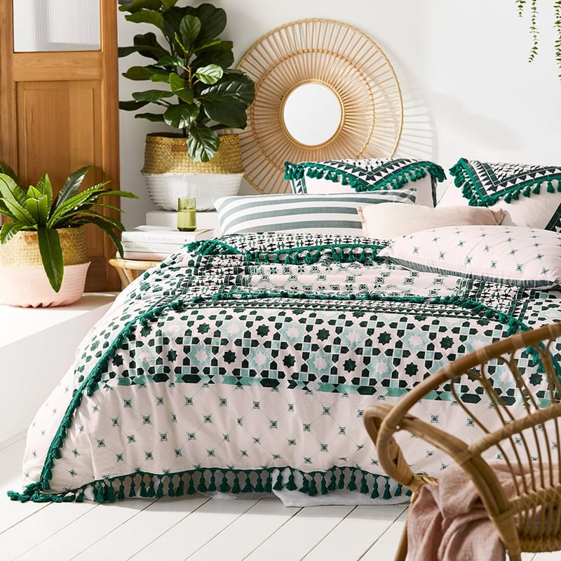 Sierra Quilt Cover Emerald