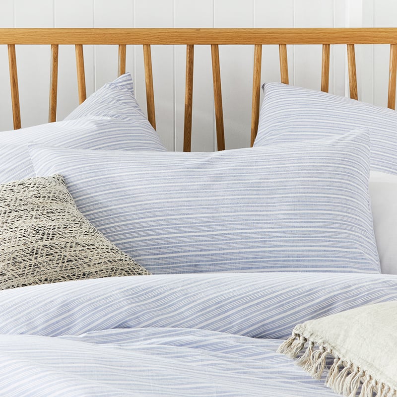 Cronulla Stripe Quilt Cover Set White