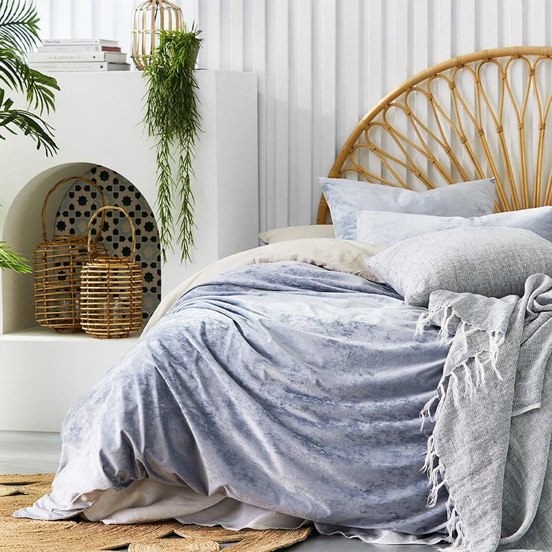 Luxe Velvet Quilt Cover Ash