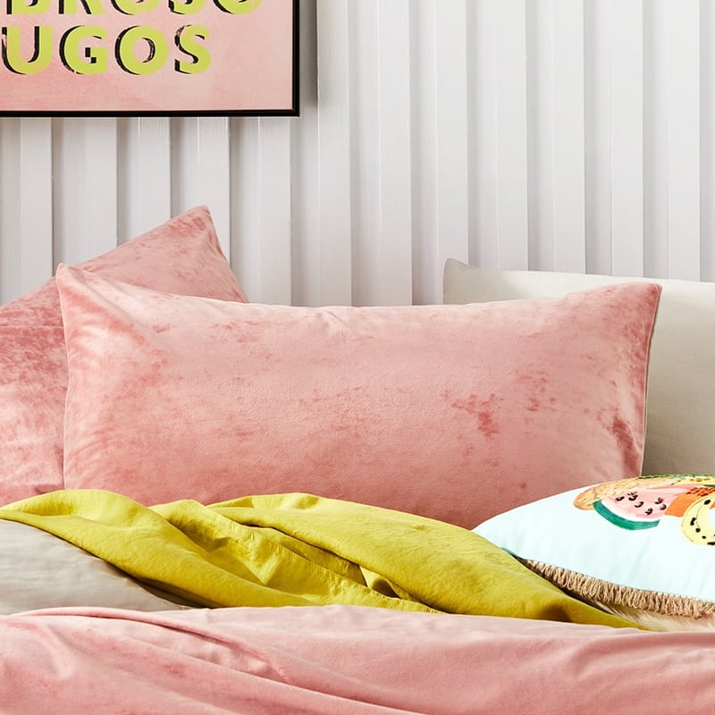 Luxe Velvet Quilt Cover Blush
