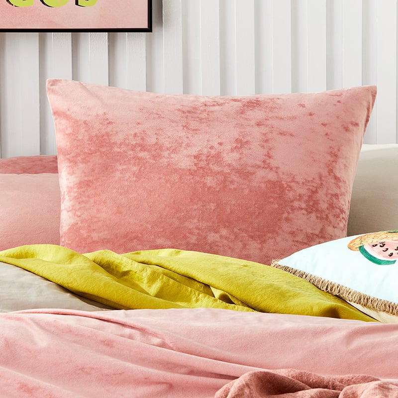 Luxe Velvet Quilt Cover Blush