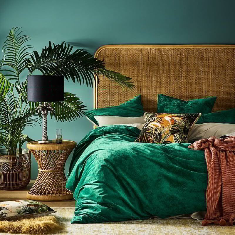 Luxe Velvet Quilt Cover Emerald