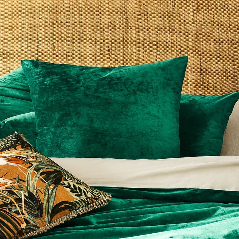 Luxe Velvet Quilt Cover Emerald