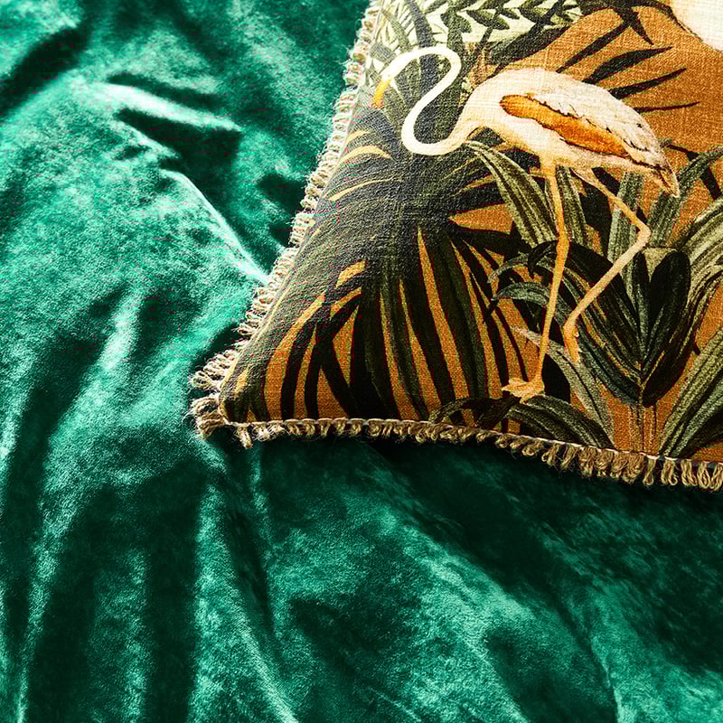 Luxe Velvet Quilt Cover Emerald