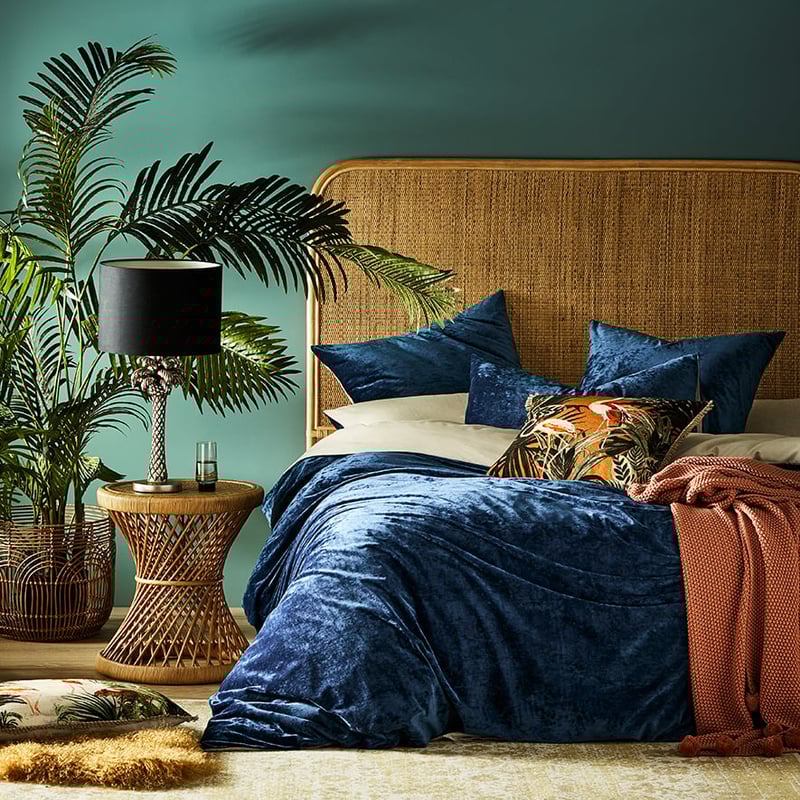 Luxe Velvet Quilt Cover Navy