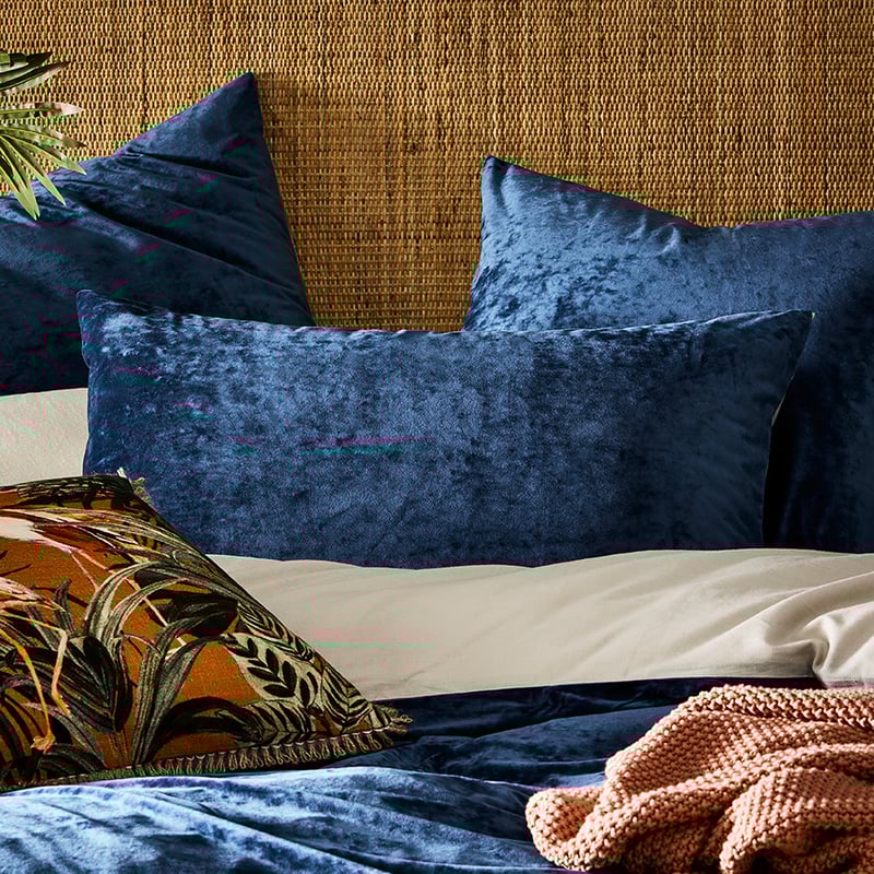 Luxe Velvet Quilt Cover Navy