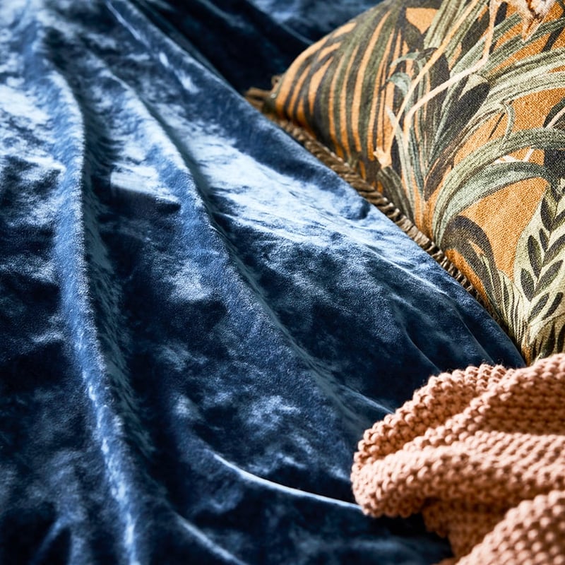 Luxe Velvet Quilt Cover Navy