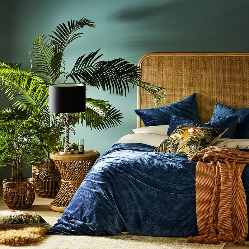 Luxe Velvet Quilt Cover Navy