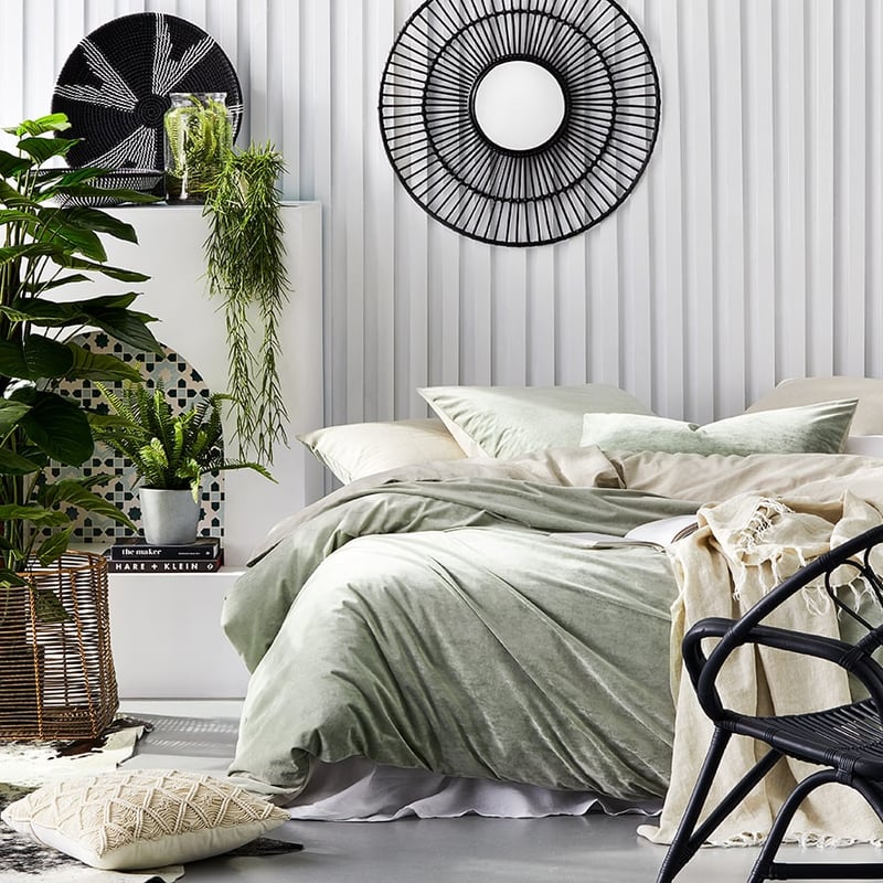 Luxe Velvet Quilt Cover Pistachio