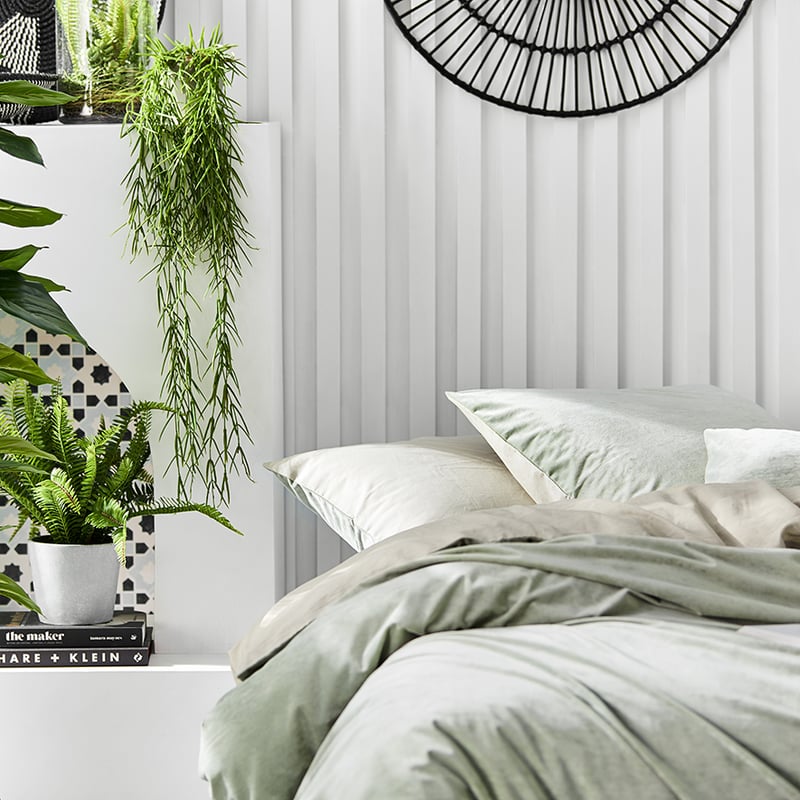 Luxe Velvet Quilt Cover Pistachio