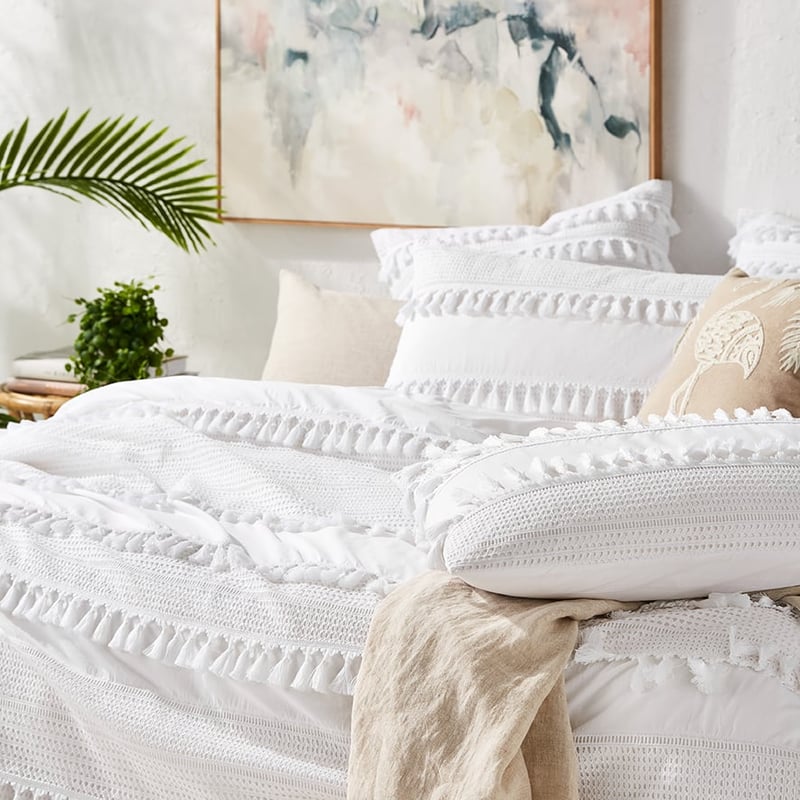 Horizon Quilt Cover White