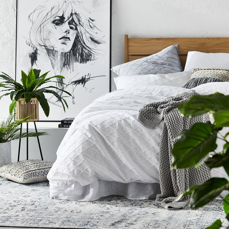 Echo White Quilt Cover Set