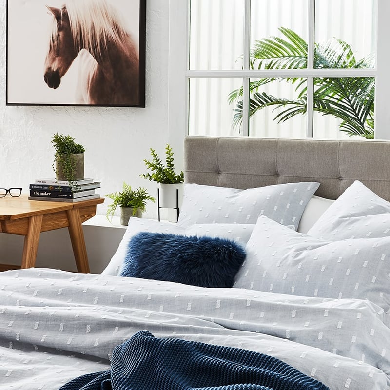 Hides Quilt Cover Set Silver