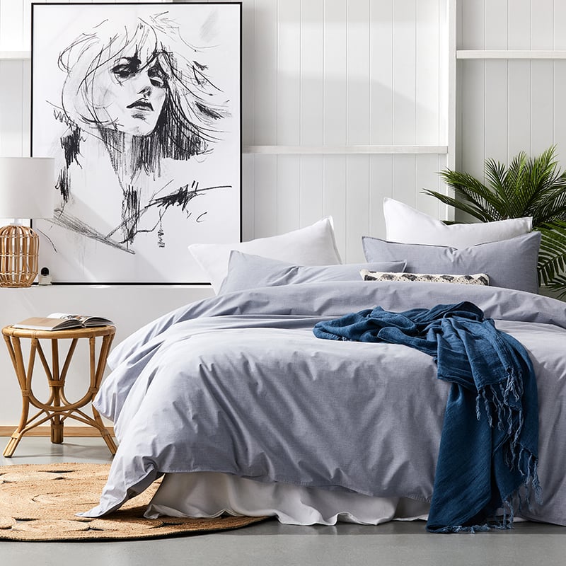 Eco Cotton Denim Quilt Cover Set