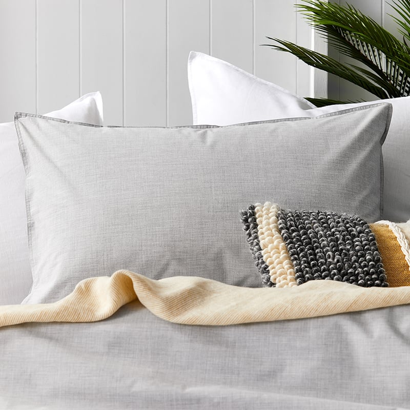 Eco Cotton Grey Quilt Cover Set