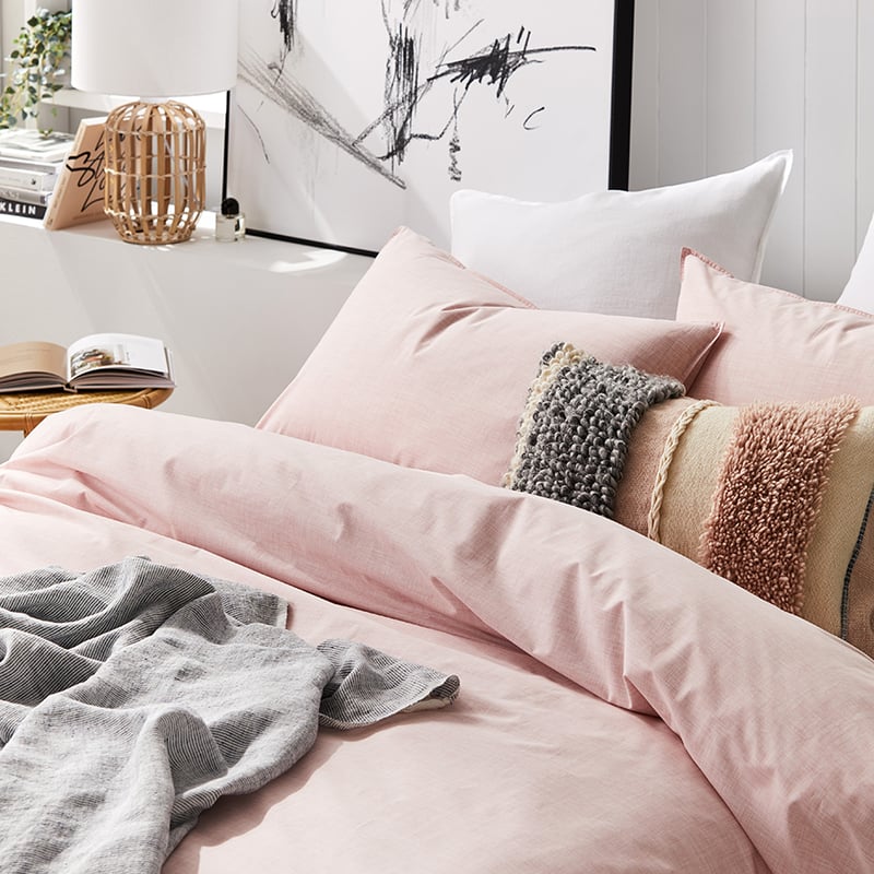 Eco Cotton Pink Quilt Cover Set
