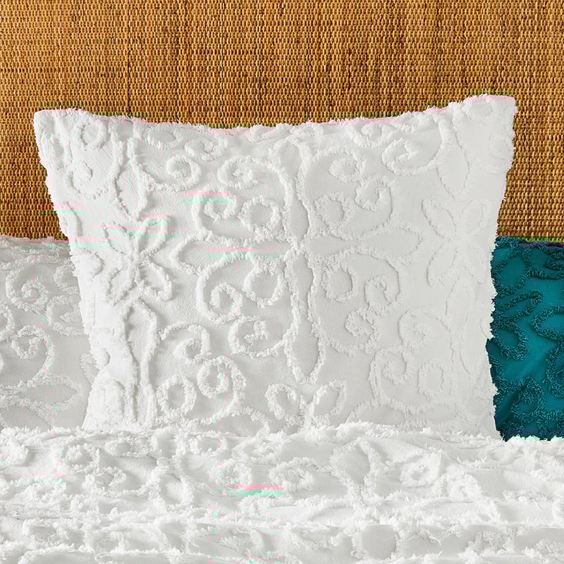 Savannah Natural Chenille Quilt Cover