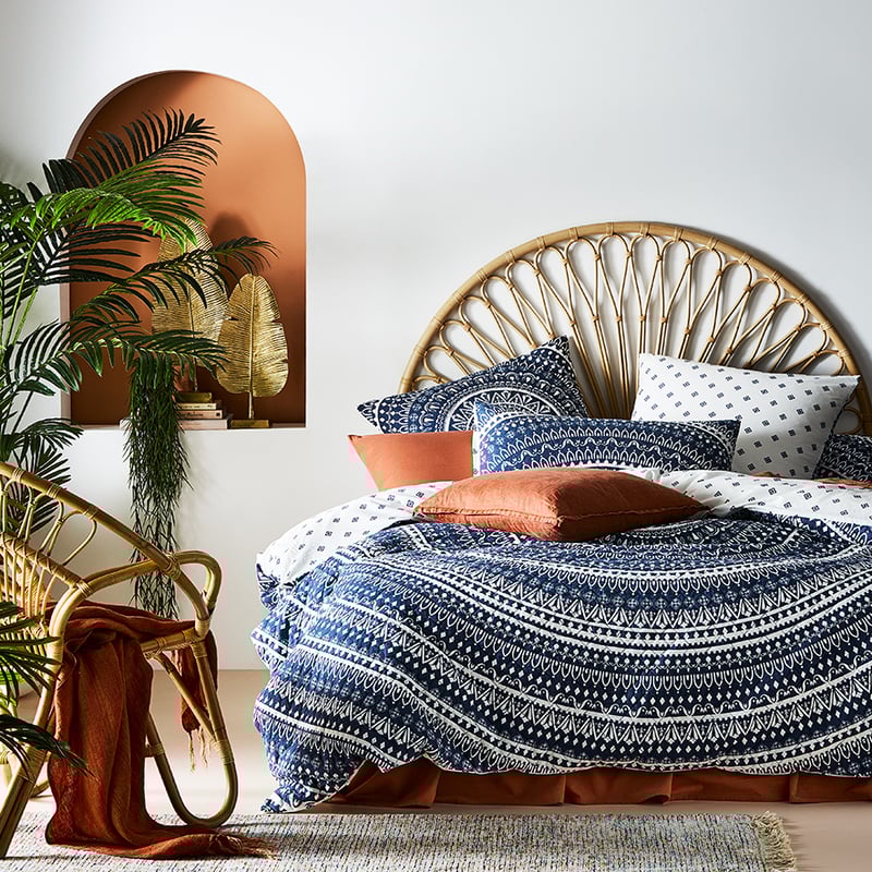 Karma Quilted Steel Quilt Cover 