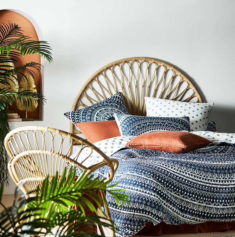 Karma Quilted Steel Quilt Cover 