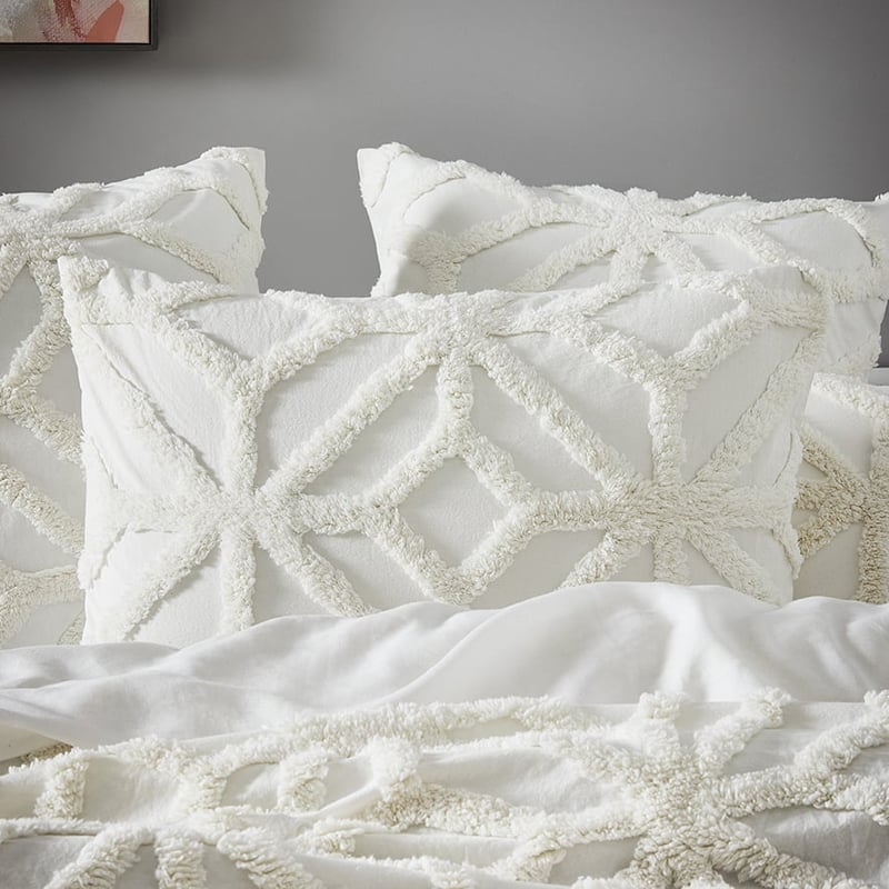 Monaco Natural Chenille Quilt Cover 