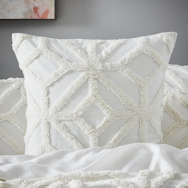 Monaco Natural Chenille Quilt Cover 