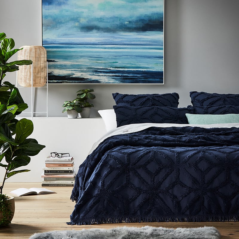 Monaco Midnight Chenille Coverlet