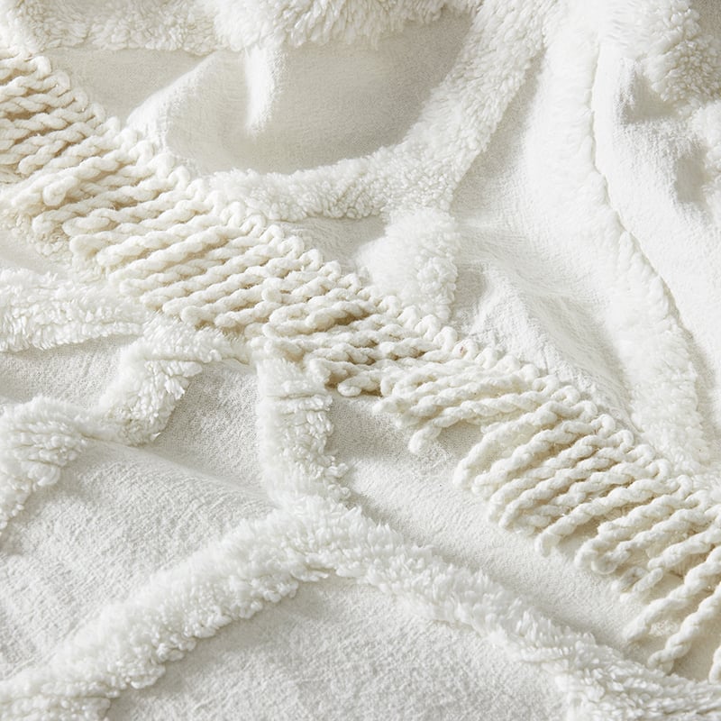 Monaco Natural Chenille Coverlet