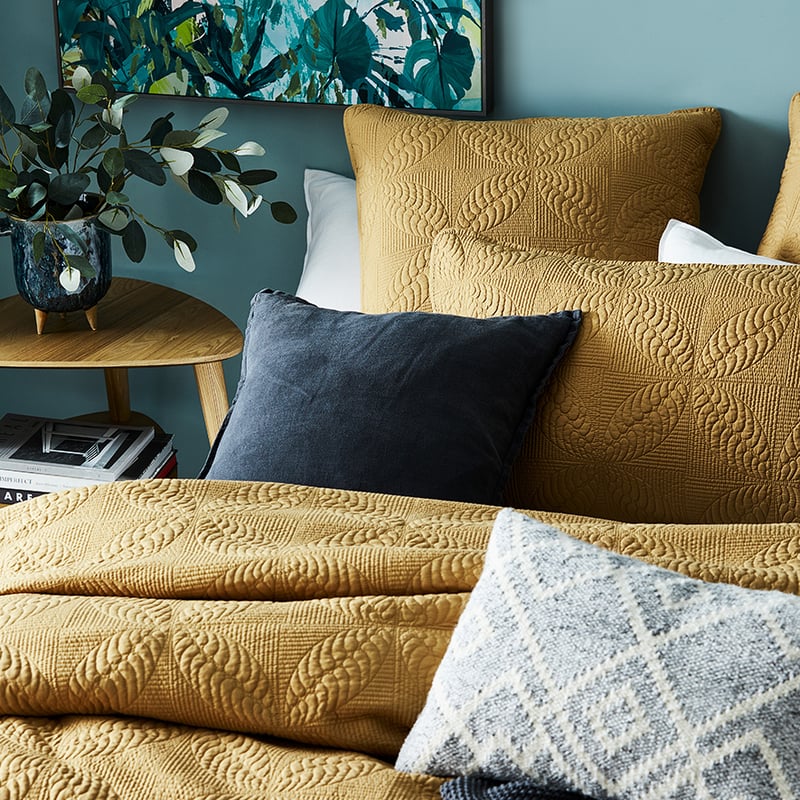 Ava Cinnamon Quilted Quilt Cover + Pillowcases