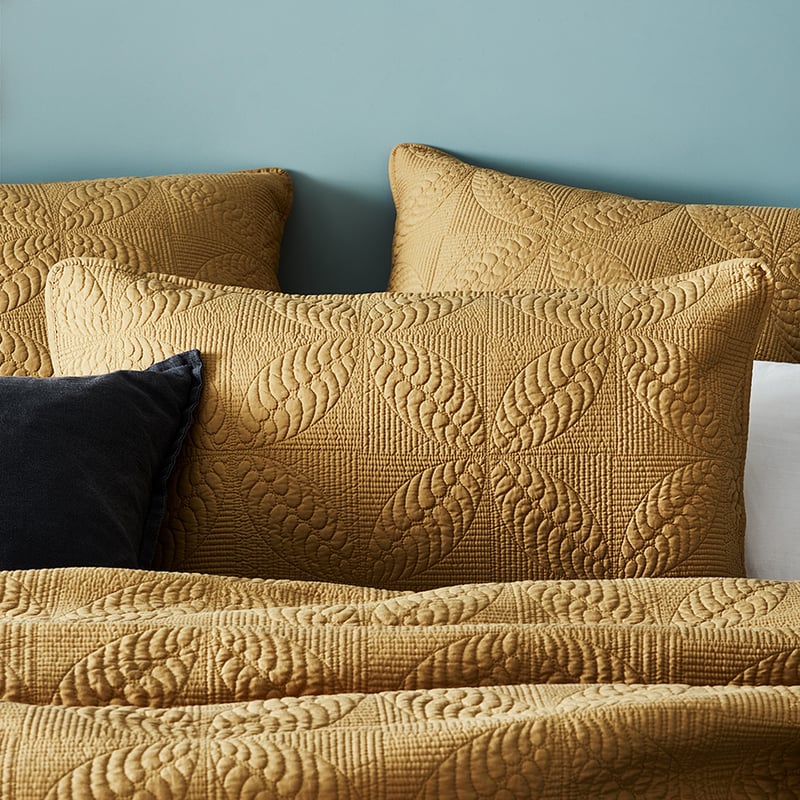 Ava Quilted Cinnamon Coverlet + Pillowcases