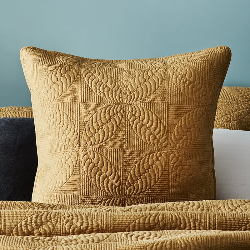 Ava Quilted Cinnamon Coverlet + Pillowcases