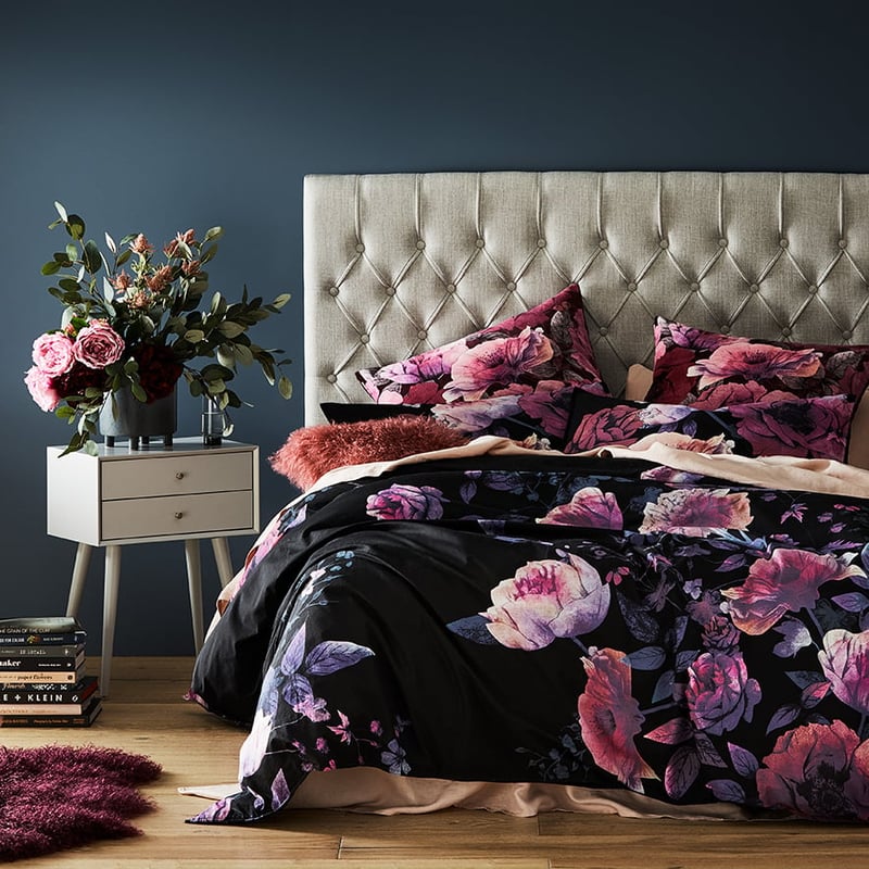 Dark Rose Night Quilt Cover Set