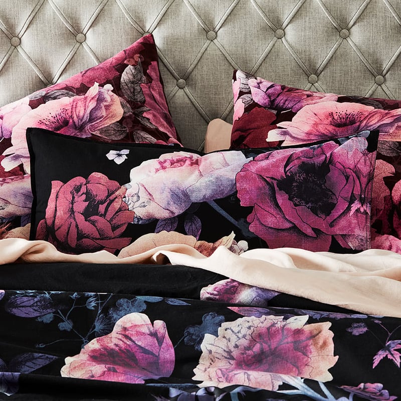 Dark Rose Night Quilt Cover Set