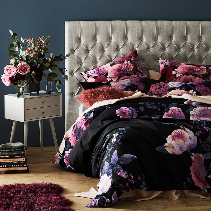 Dark Rose Night Quilt Cover Set