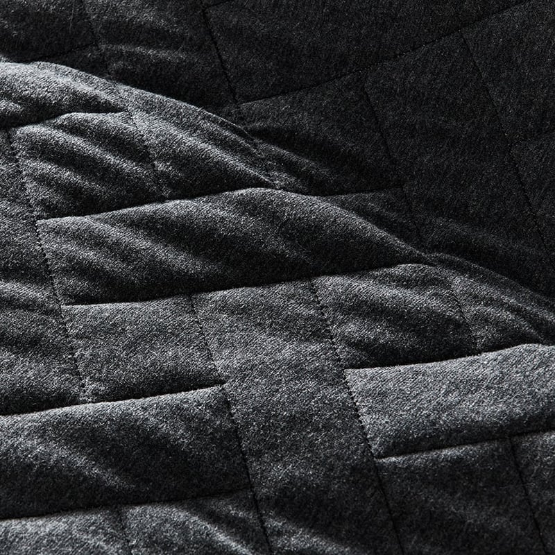 Logan Quilted Black Marle Jersey Quilt Cover