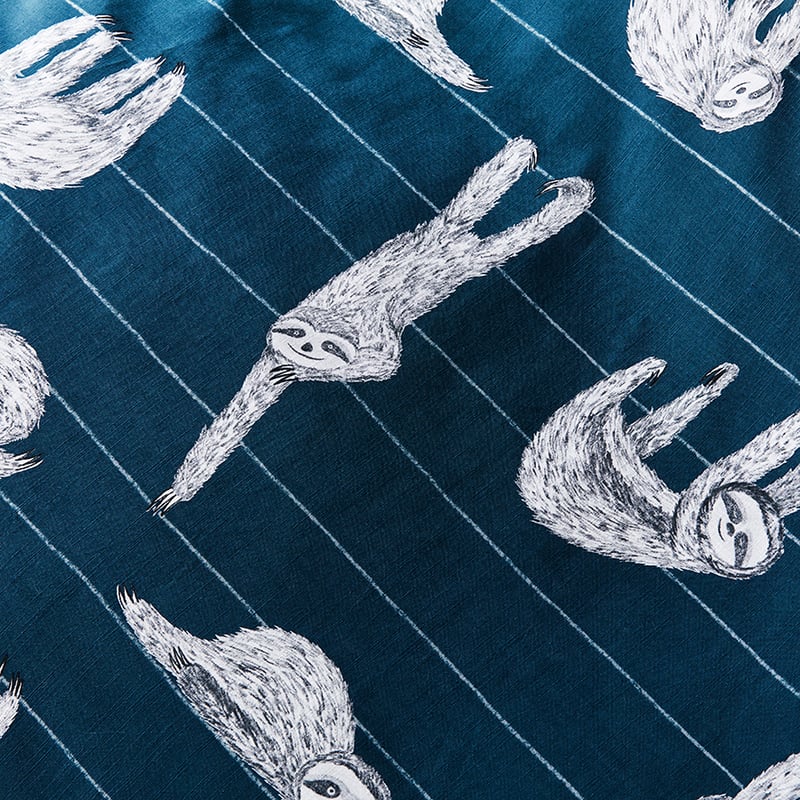 Sidney Sloth Navy Quilt Cover Set