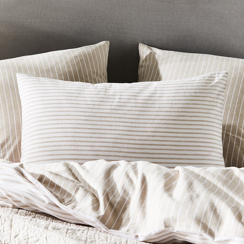 Vintage Washed Linen Cotton Linen Stripe Quilt Cover