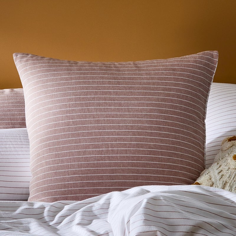 Vintage Washed Linen Cotton Rose Stripe Quilt Cover