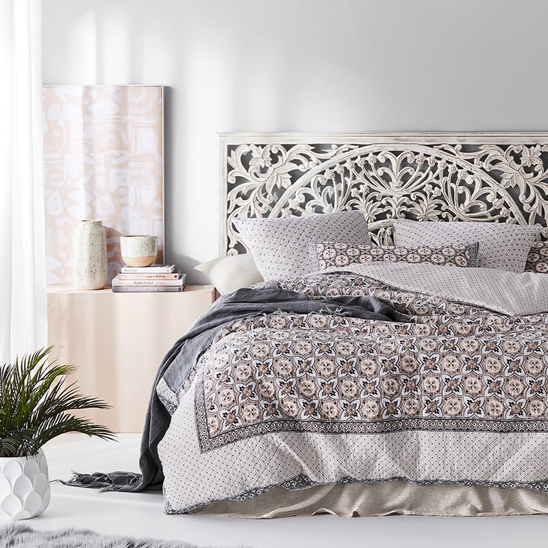 Kashmir Natural Quilted Quilt Cover