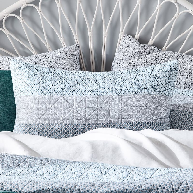 Cole Quilted Slate Quilt Cover