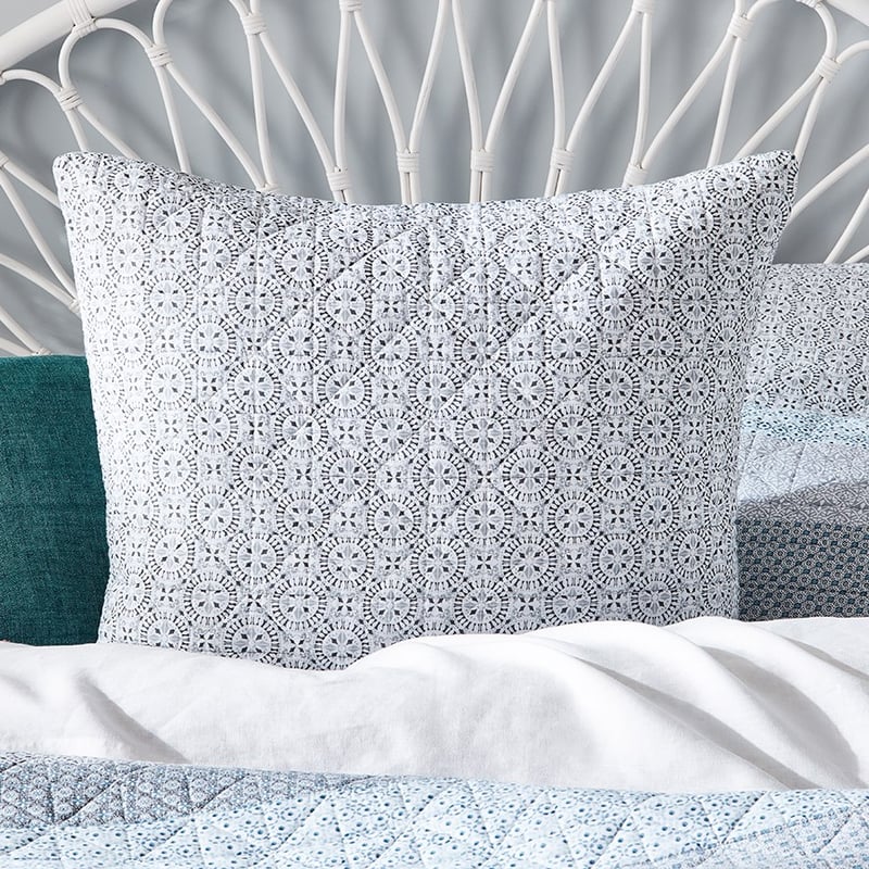 Cole Quilted Slate Quilt Cover