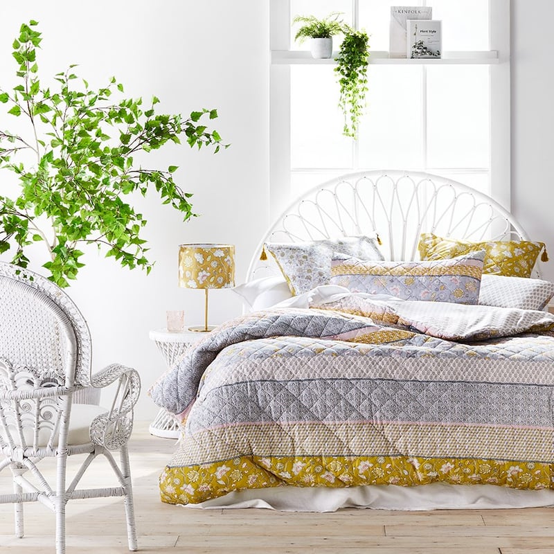 Saffron Mustard Quilted Quilt Cover