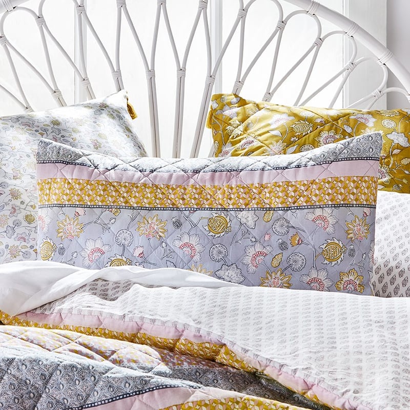 Saffron Mustard Quilted Quilt Cover