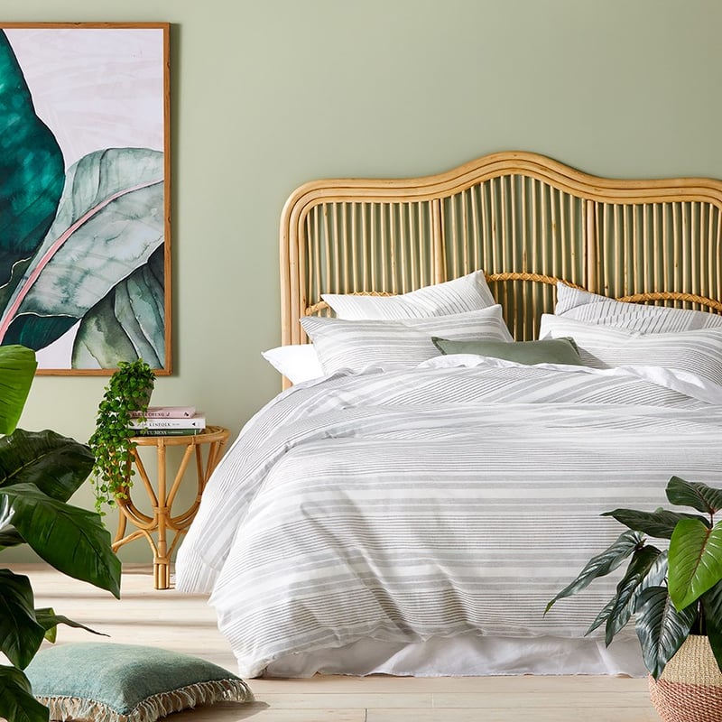 Airley Stripe Grey Quilt Cover Set