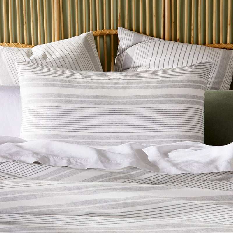 Airley Stripe Grey Quilt Cover Set