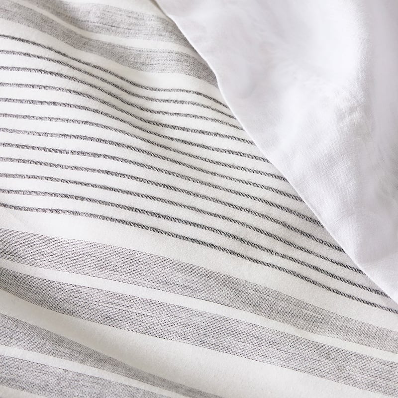Airley Stripe Grey Quilt Cover Set